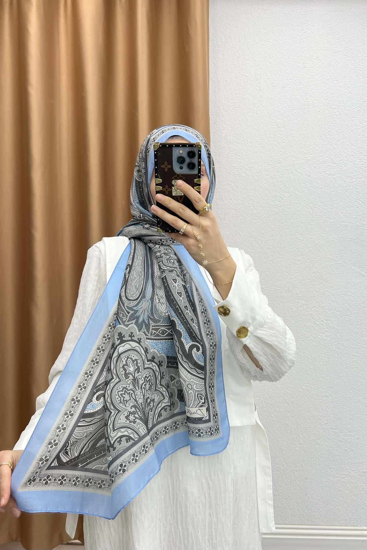 Etro Patterned Shawl Light Blue