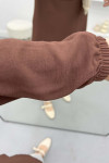 Zippered Aerobin Tunic Brown