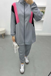 Zippered Tracksuit Gray