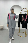 Zippered Tracksuit Gray