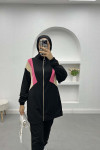 Zippered Tracksuit Black