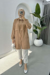 Zippered Jacket Camel