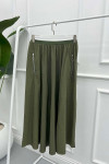 Zippered Parachute Skirt Khaki