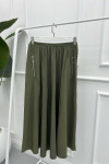 Zippered Parachute Skirt Khaki