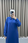 Zippered Sweat Dress Saxe Blue