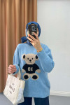 Figured Sweater Blue