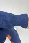 Figured Knit Tunic Navy Blue