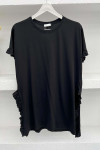 Ruffle T-Shirt Black