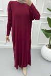 Corduroy Dress Claret Red