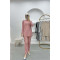 Fine Knitted Corduroy Suit Dusty Rose