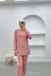 Fine Knitted Corduroy Suit Dusty Rose