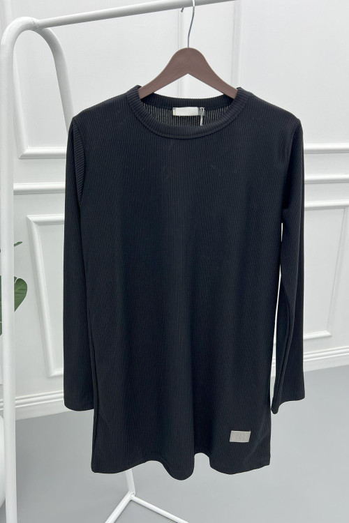 Corduroy Tunic Black