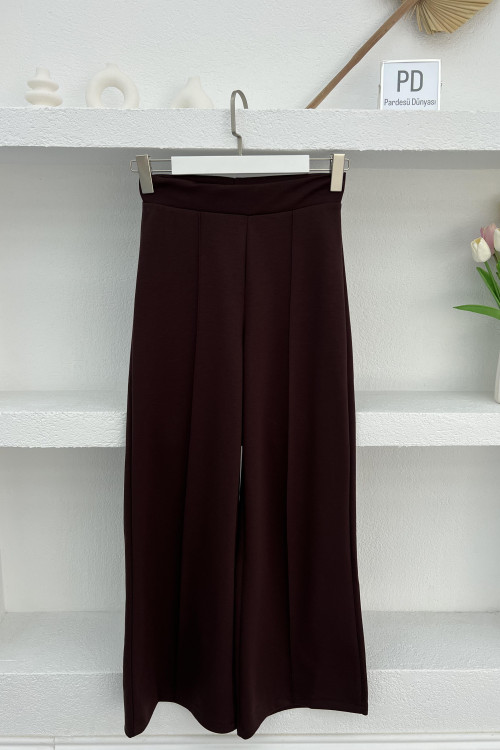 Wide Leg Oysho Trousers Tan