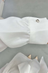 Wide Collar Buttoned Suit White