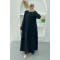 Hidden Zipper Abaya Black