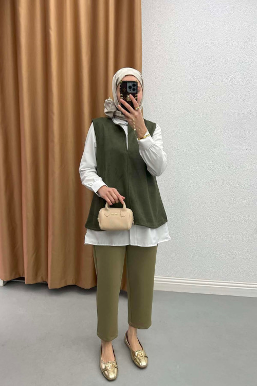 Shirt Suede Sweater Khaki