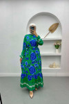 Judge Collar Floral Dress Green