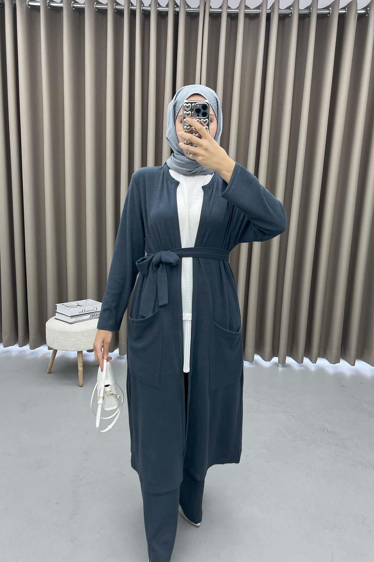 Cardigan and Wrap Suit Anthracite