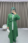 Cardigan and Wrap Suit Green