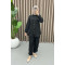 Pearl Button Pocket Suit Black