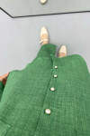 Pearl Button Pocket Suit Green