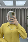 Pearl Necklace Shirt Yellow