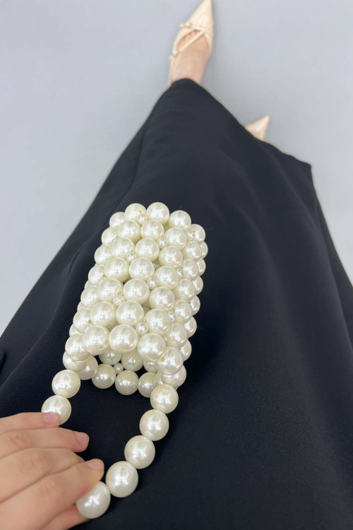 Pearl Clutch Bag Cream