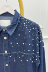 Pearl Denim Suit Dark Blue