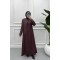 Embroidered Abaya Claret Red