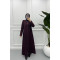 Embroidered Abaya Damson