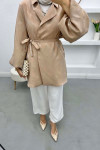 Jacquard Shiny Jacket Beige