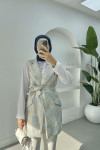 Jacquard Vest Blue