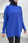 Embossed Mercerized Tunic Saxe Blue