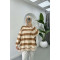 Thick Striped Oversize Sweatshirt Brown