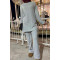 Thick Corduroy Suit Light Gray