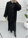 Thick Knitted Cardigan Black