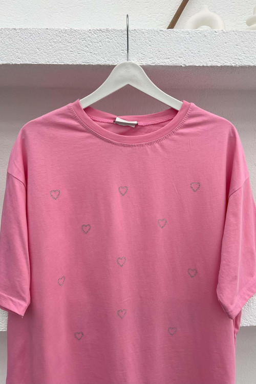 Heart Stone T-Shirt Pink