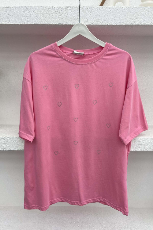 Heart Stone T-Shirt Pink