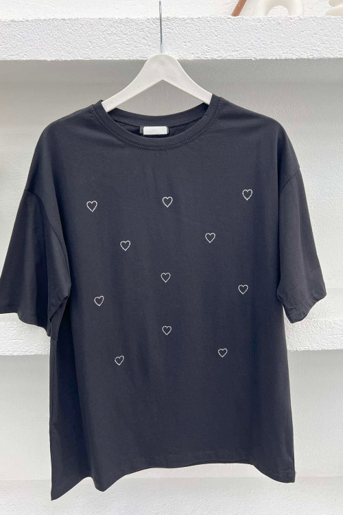 Heart Stone T-Shirt Black