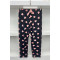 Heart Pajama Bottoms Black