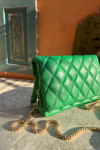 Quilted Leather Bag Benetton Green