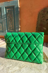 Quilted Leather Bag Benetton Green