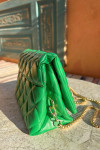 Quilted Leather Bag Benetton Green