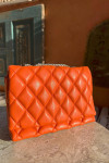 Quilted Leather Bag Orange