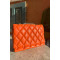 Quilted Leather Bag Orange