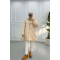 Quilted Oversize Coat Beige