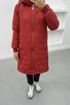 Quilted Puffer Jacket Red