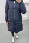 Quilted Puffer Jacket Navy Blue