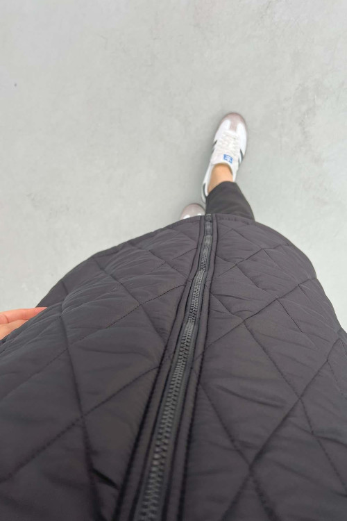 Quilted Puffer Jacket Black