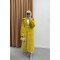 Hooded Fur Coat Mustard